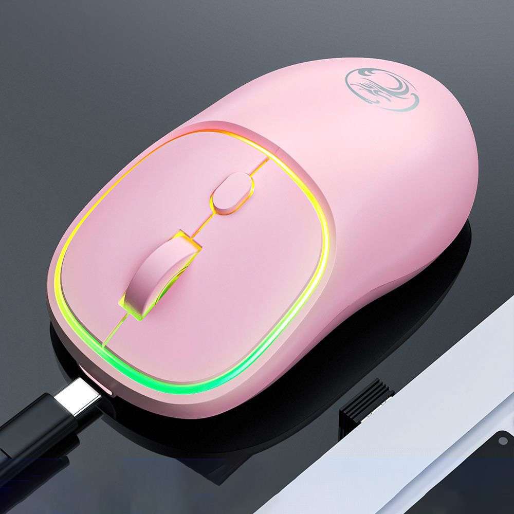 iMICE W-618 Rechargeable 4 Buttons 1600 DPI 2.4GHz Silent Wireless Mouse for Computer PC Laptop (...