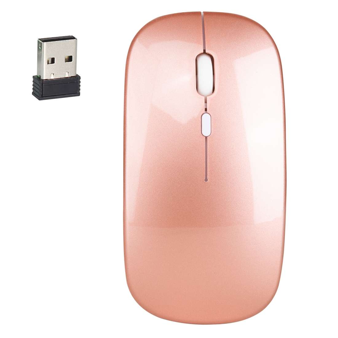 HXSJ M80 2.4GHz Wireless 1600DPI Three-speed Adjustable Optical Mute Mouse (Black)