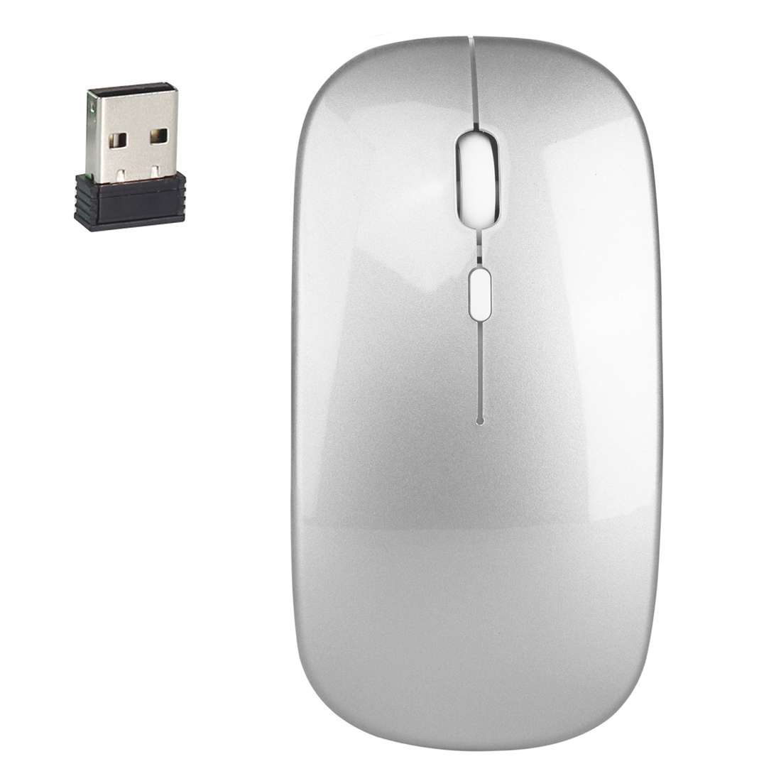 HXSJ M80 2.4GHz Wireless 1600DPI Three-speed Adjustable Optical Mute Mouse (Black)