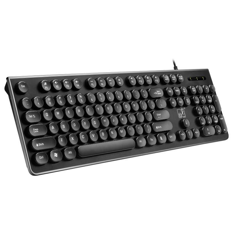 ZGB S500 Round Key USB Wired Computer Keyboard (Black)