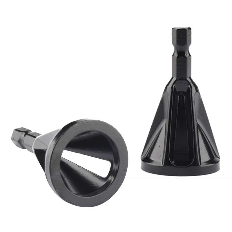 Chamfer Stainless Steel Deburring External Chamfer Tool Hexagonal Handle Three-slot Chamfer (Black)