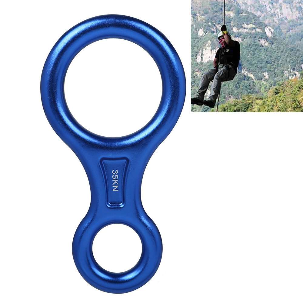 Climbing Rescue Figure 8 Descender Rappelling Gear Belay Device(Black)