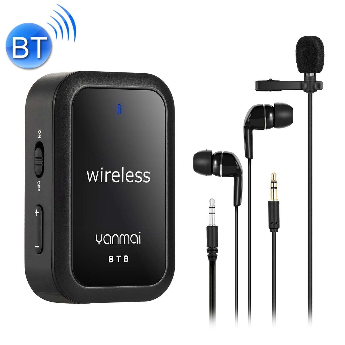 Yanmai BT8 Bluetooth Wireless Microphone (Black)