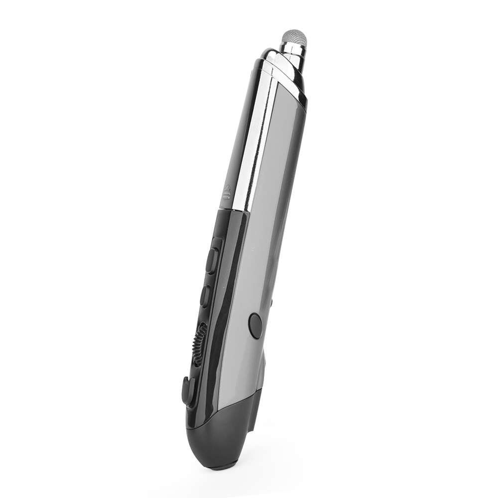 PR-08 6-keys Smart Wireless Optical Mouse with Stylus Pen & Laser Function (Black)