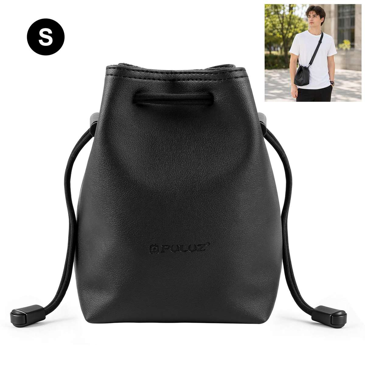 PULUZ Camera Protective Inner Bag Thick Padded Carrying Pouch with Shoulder Strap for Mirrorless & D