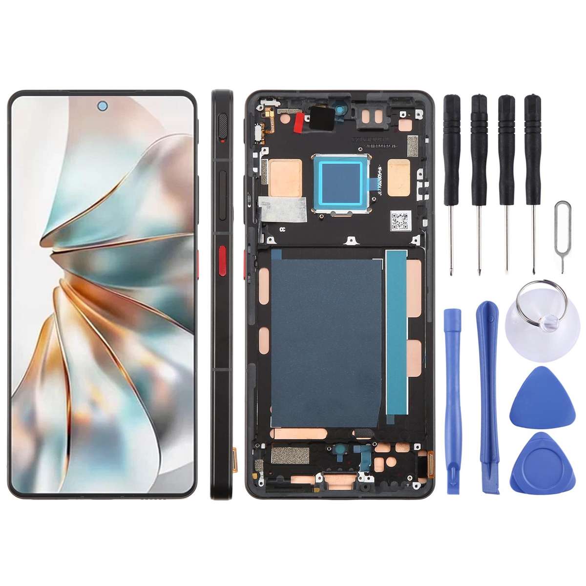 For ZTE nubia Z60S Pro NX725J Original LCD Screen Digitizer Full Assembly with Frame (Black)
