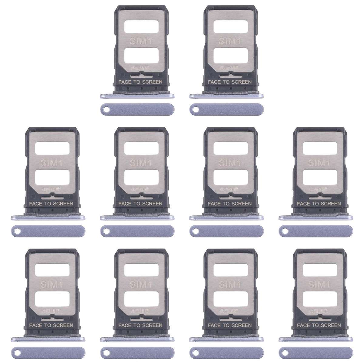 For Xiaomi 14T 5G 10pcs Original SIM Card Tray + SIM Card Tray (Black)