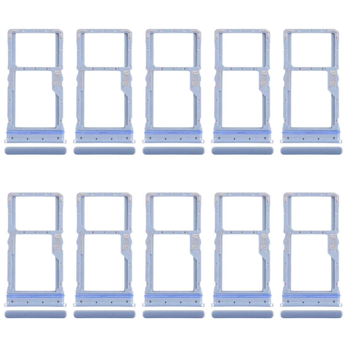 For Motorola Moto G31 XT2173-3 10pcs Original SIM + Micro SD Card Tray (Blue)