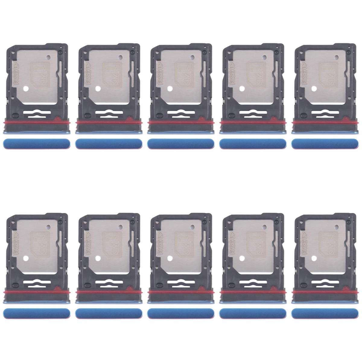 For Motorola Edge 60 10pcs Original SIM Card Tray + SIM Card Tray / Micro SD Card Tray (Green)