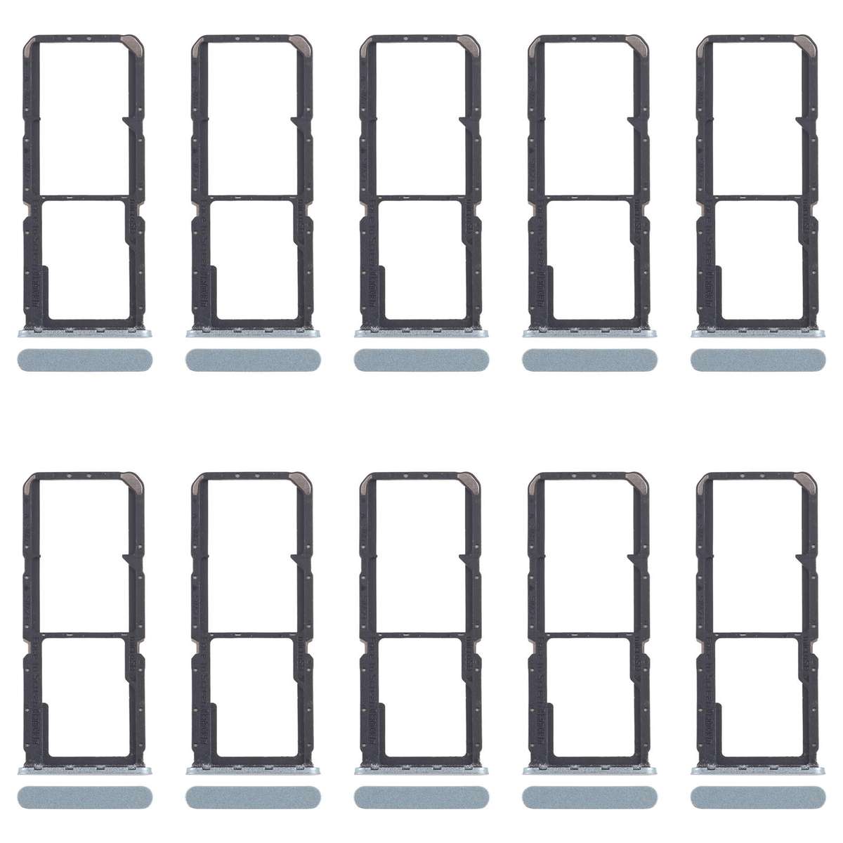 For OPPO A60 4G CPH2631 10pcs Original SIM Card Tray + SIM Card Tray + Micro SD Card Tray (Black)
