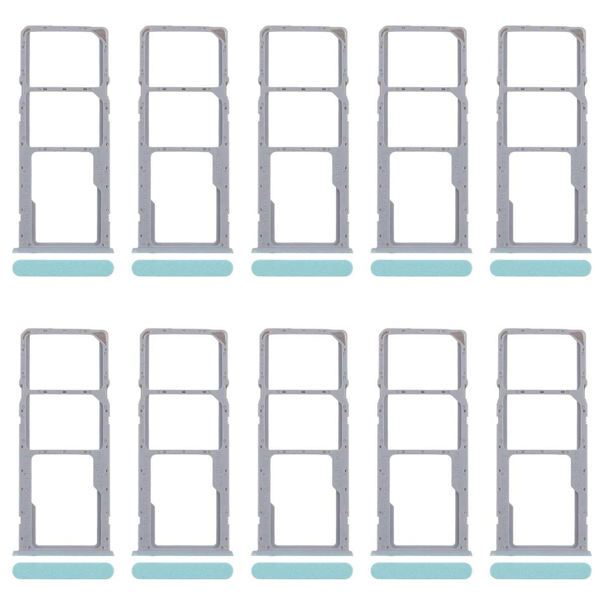 For Realme Note 50 RMX3834 10pcs Original SIM Card Tray + SIM Card Tray + Micro SD Card Tray (Pink)