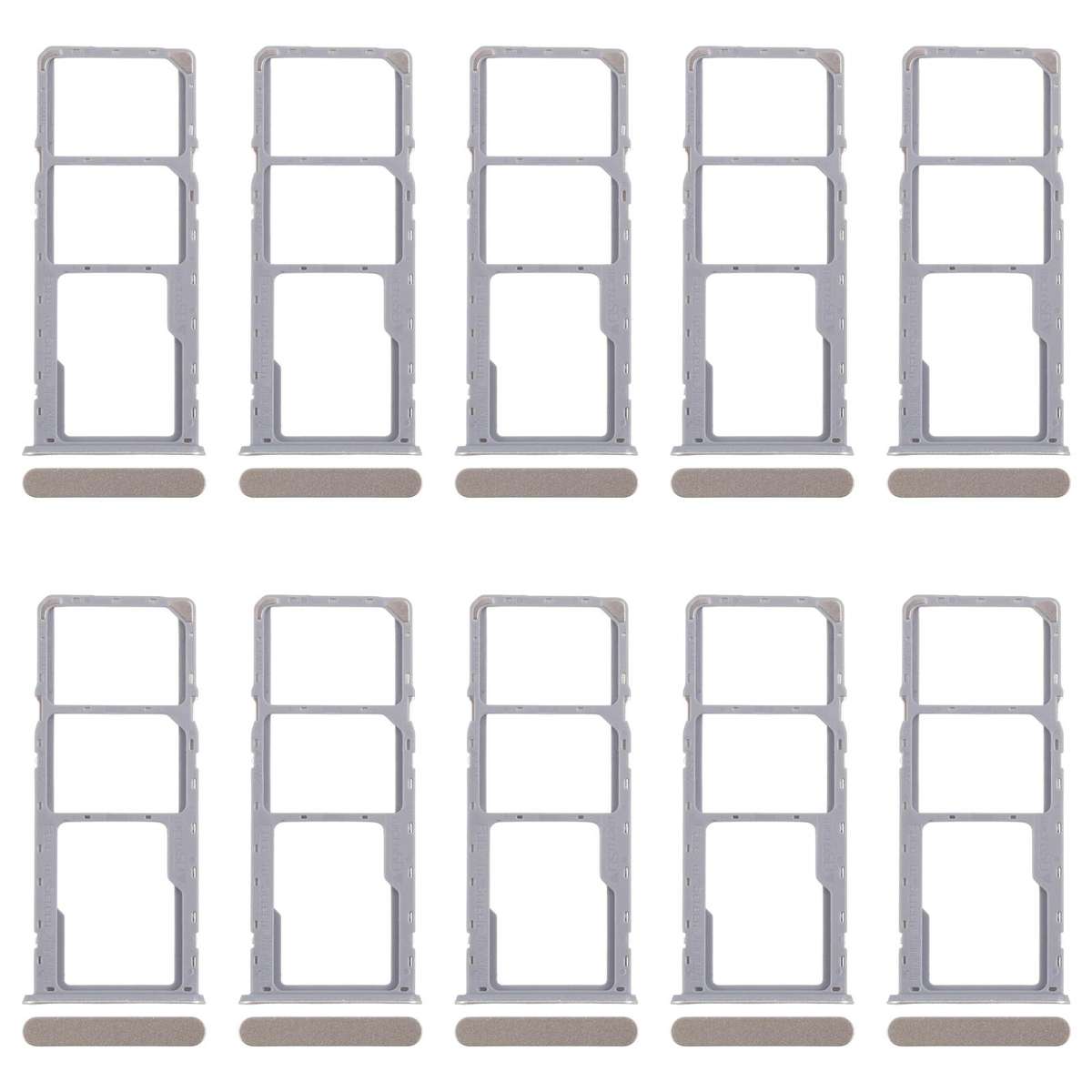 For Realme Note 50 RMX3834 10pcs Original SIM Card Tray + SIM Card Tray + Micro SD Card Tray (Pink)