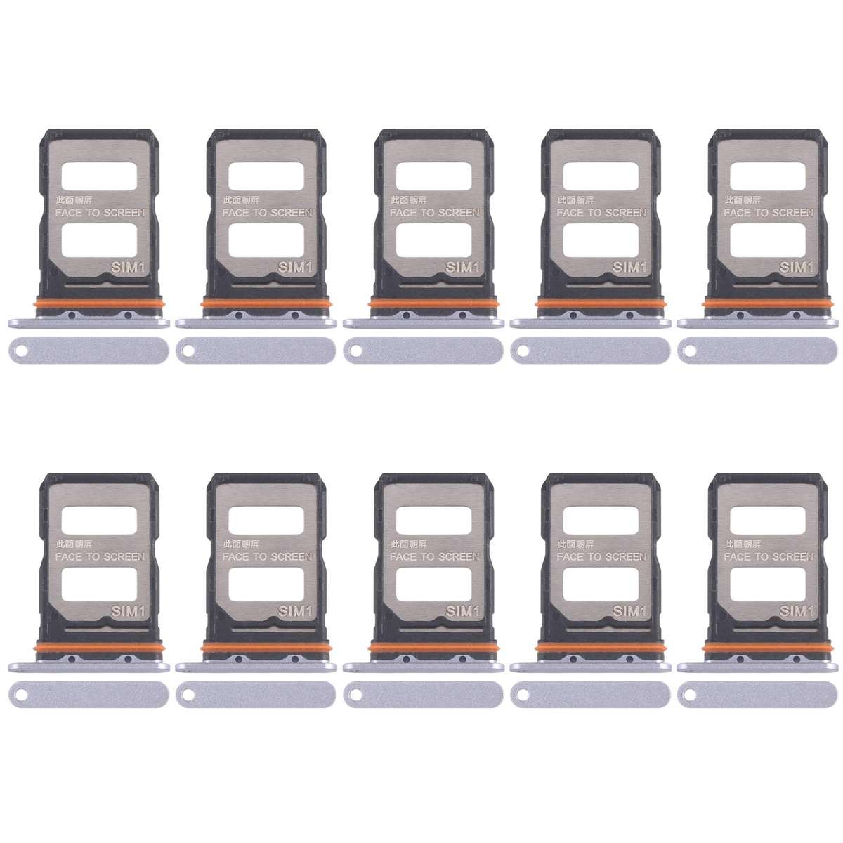 For Xiaomi Redmi K70 Ultra 10pcs SIM Card Tray + SIM Card Tray (Black)