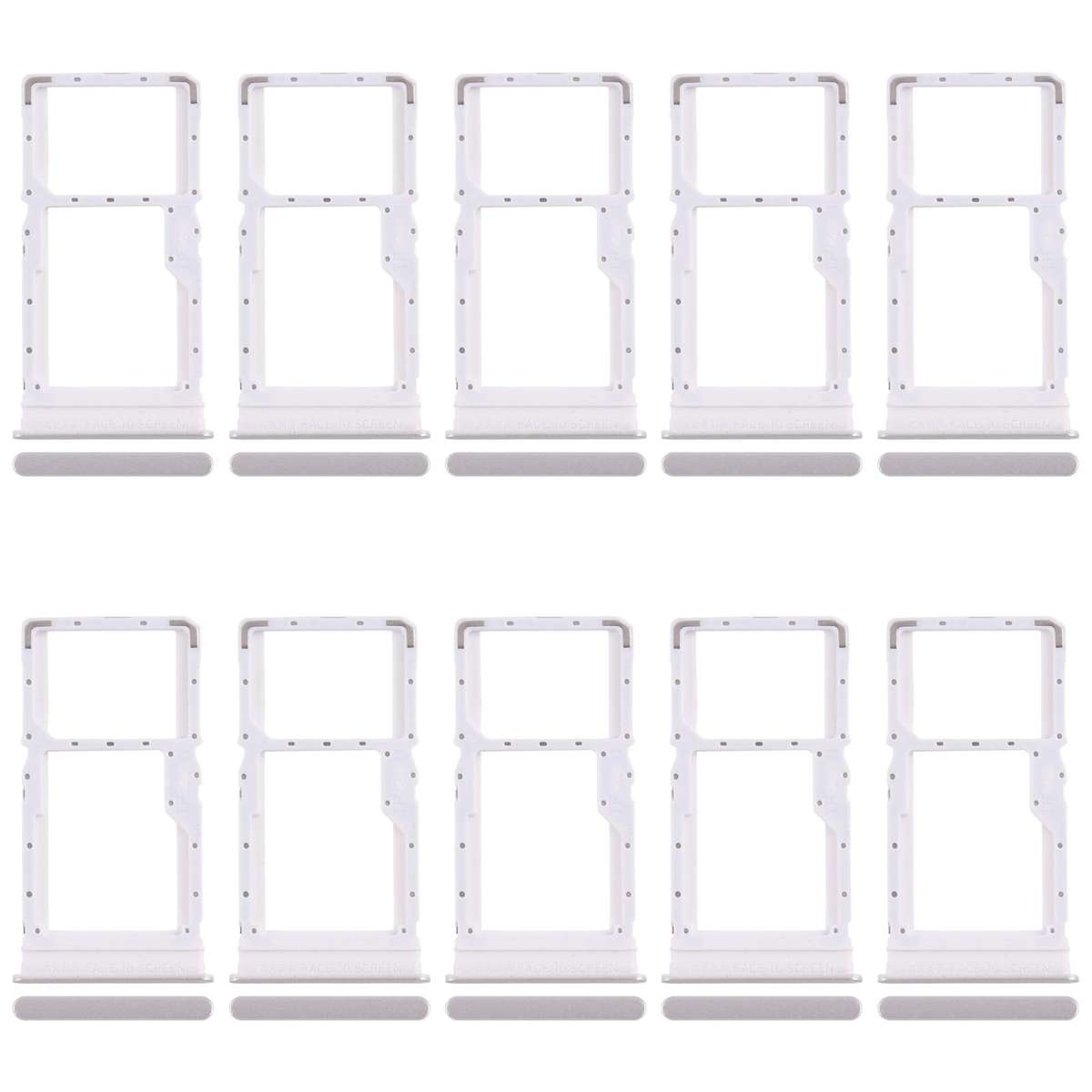 For Xiaomi Redmi Note 13R 10pcs SIM Card Tray + SIM Card Tray / Micro SD Card Tray (Black)