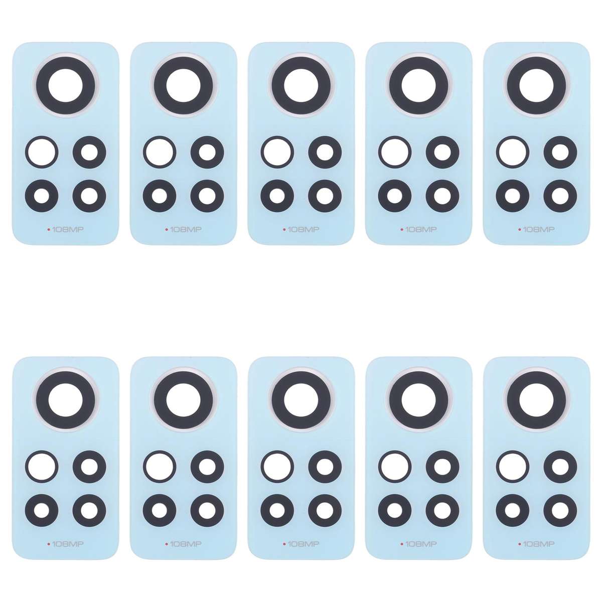 For Xiaomi Redmi Note 12 Pro 4G 10pcs Back Camera Lens (Black)