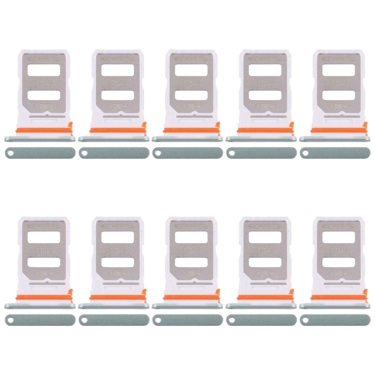 For Xiaomi Poco X7 Pro 10pcs SIM Card Tray + SIM Card Tray (Black)
