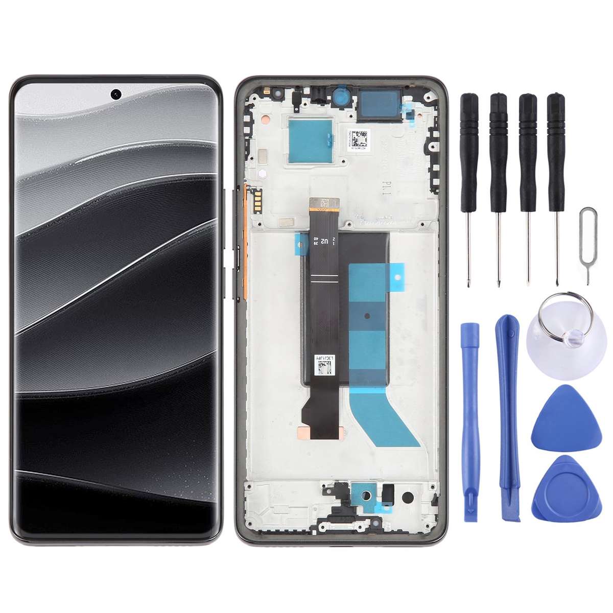 For Xiaomi Redmi Note 14 Pro 5G India Original LCD Screen Digitizer Full Assembly with Frame (Black)