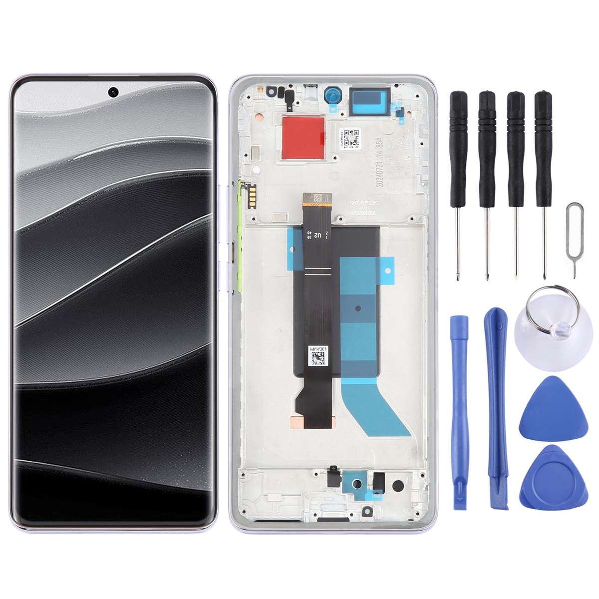For Xiaomi Redmi Note 14 Pro 5G India Original LCD Screen Digitizer Full Assembly with Frame (Black)