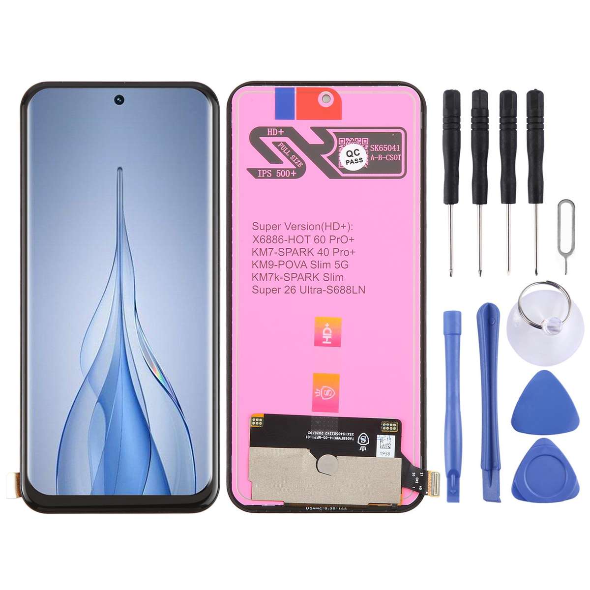For Tecno Pova Slim KM9 TFT LCD Screen with Digitizer Full Assembly
