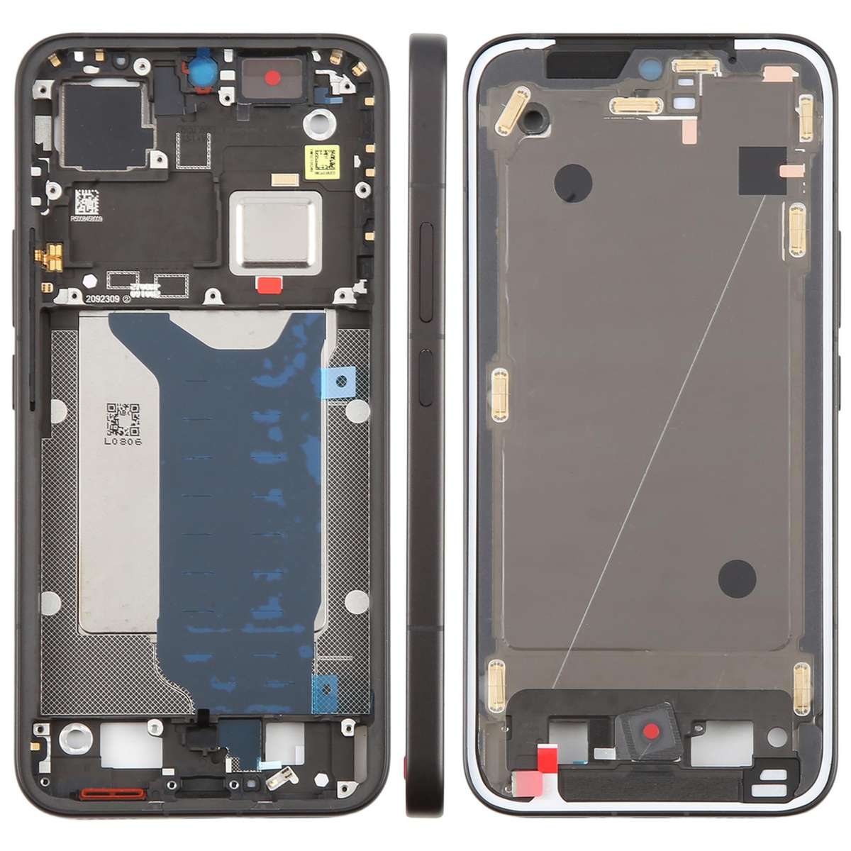 For Xiaomi 15T Pro Original Middle Frame Bezel Plate (Black)