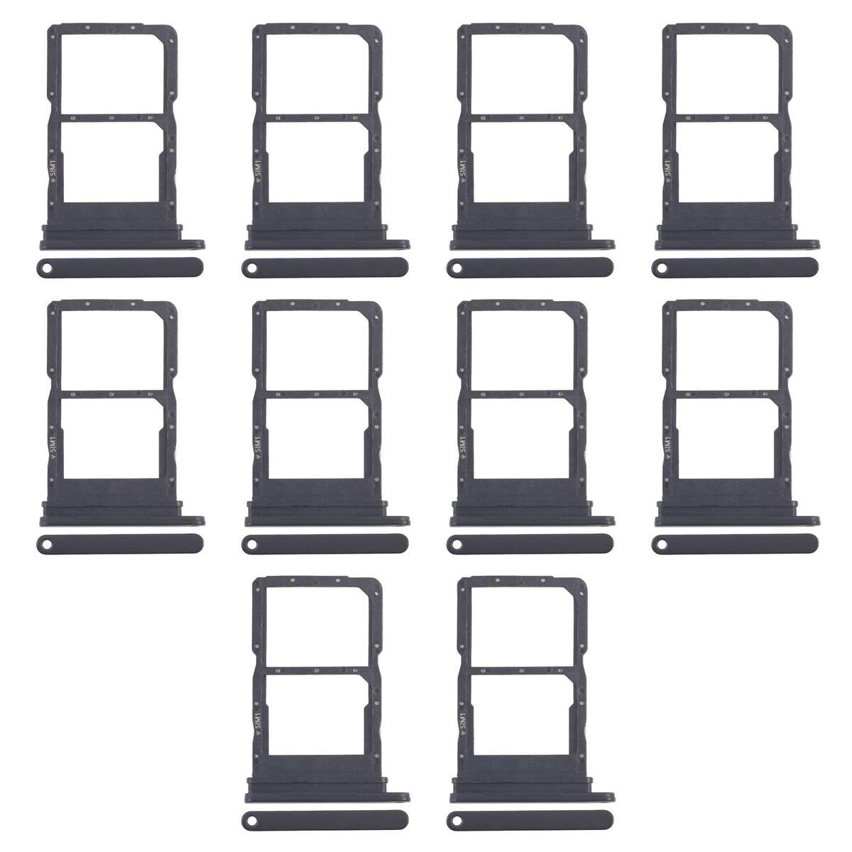 For Huawei Enjoy 60 Pro 10pcs Original SIM Card Tray + SIM Card Tray (Black)