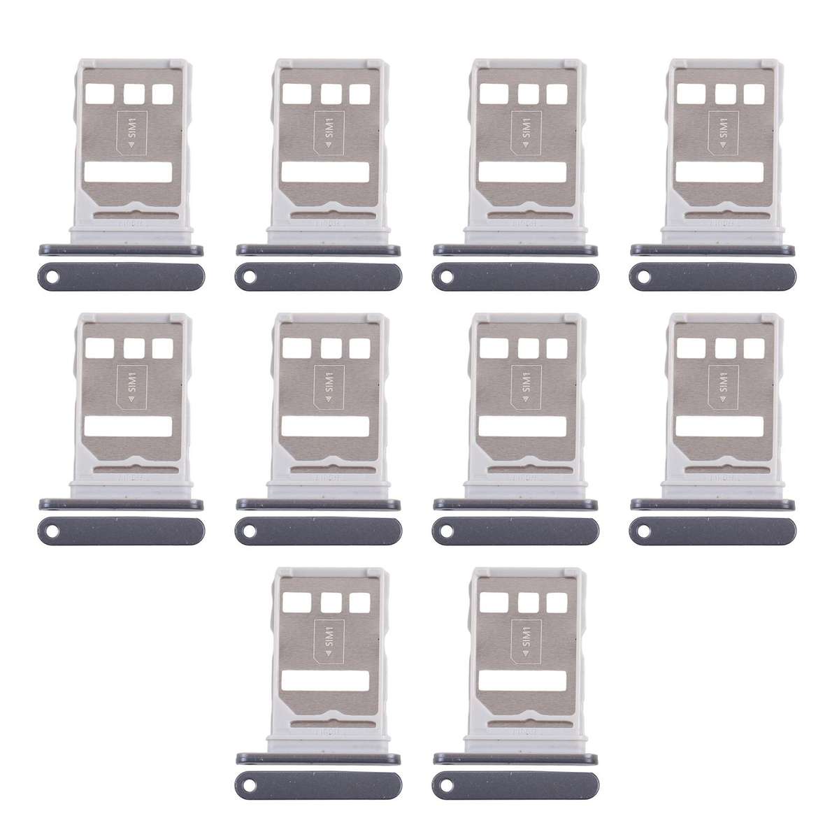 For Huawei nova 10 Pro 10pcs Original SIM Card Tray + SIM Card Tray (Black)