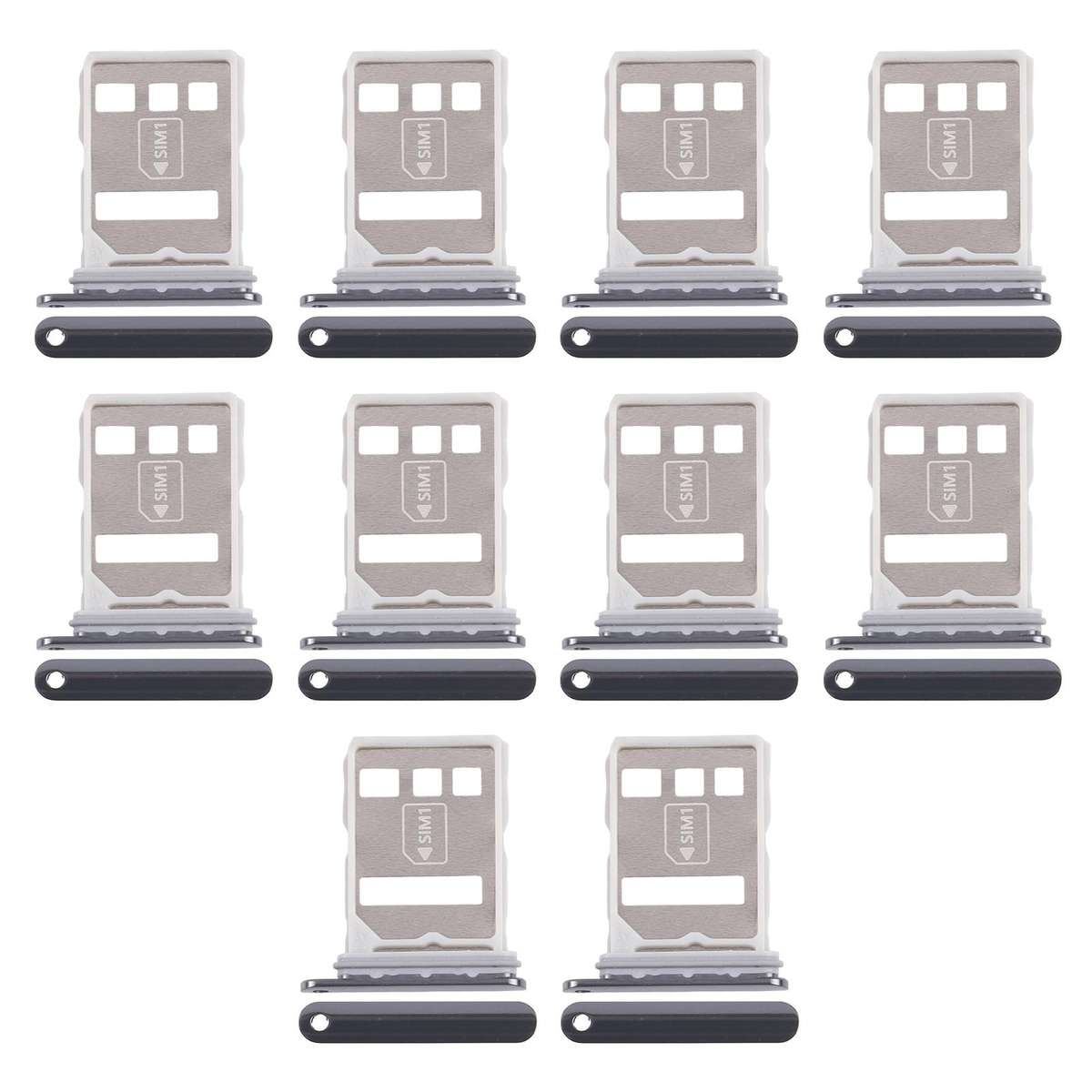 For Huawei Pura 70 Pro+ 10pcs Original SIM Card Tray + SIM Card Tray (Black)