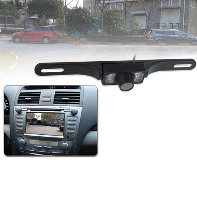 6 LED IR Infrared Waterproof Night Vision Wireless License Plate Frame Astern Backsight Rear View Ca