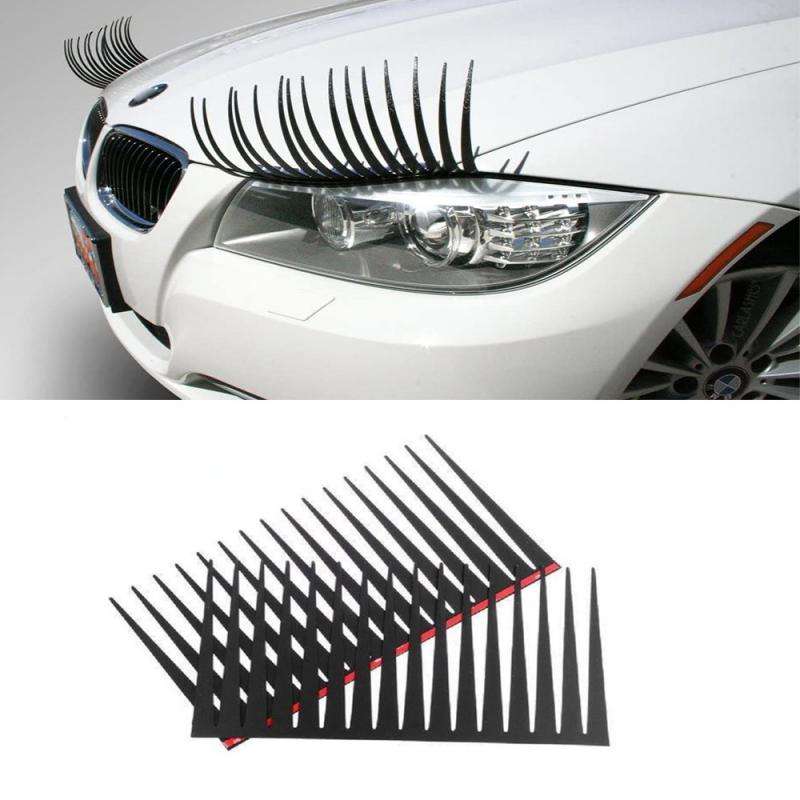 2 PCS Etle Electric Eye Vehicle Eyelashes(Black)