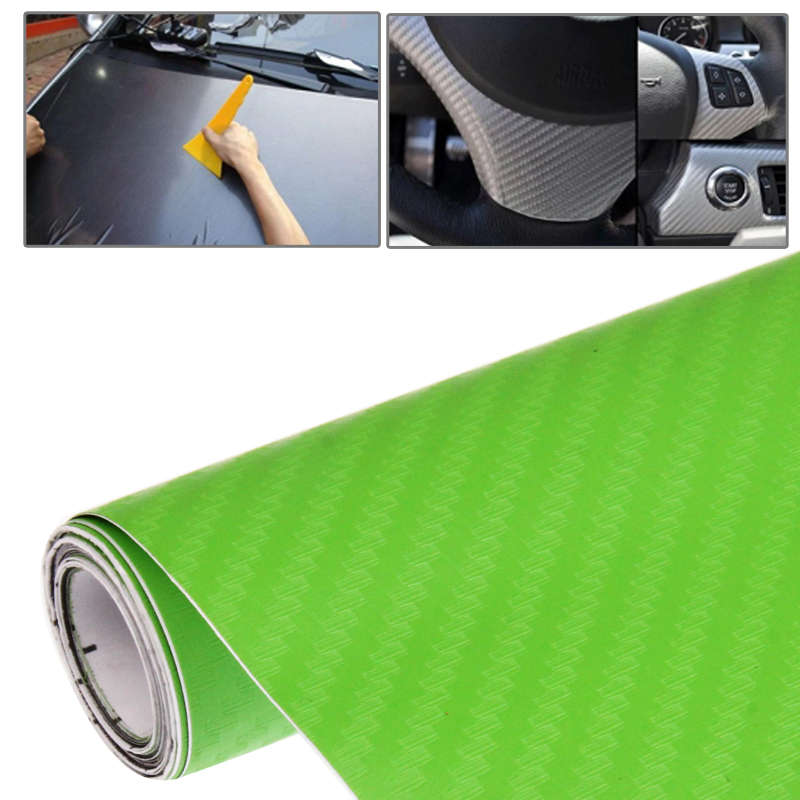 Car Decorative 3D Carbon Fiber PVC Sticker, Size: 127cm x 50cm(Dark Blue)