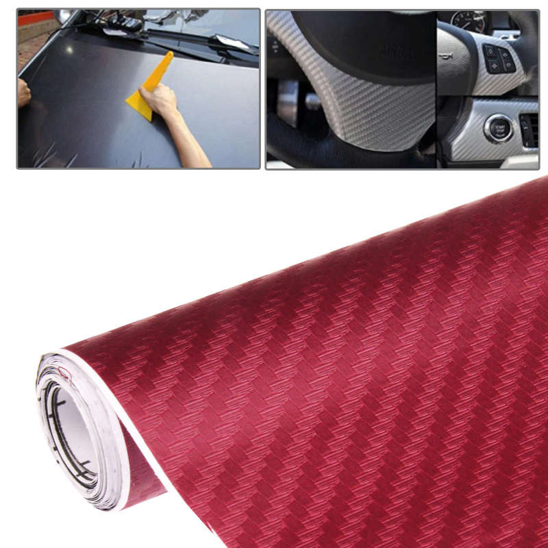 Car Decorative 3D Carbon Fiber PVC Sticker, Size: 127cm x 50cm(Dark Blue)