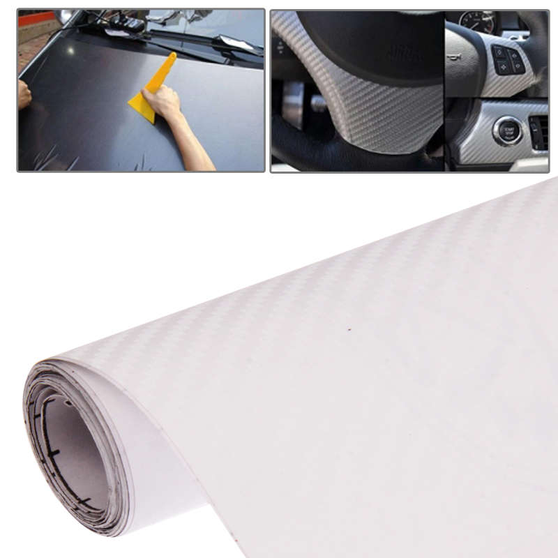 Car Decorative 3D Carbon Fiber PVC Sticker, Size: 127cm x 50cm(Dark Blue)