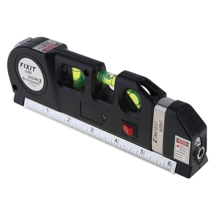 Laser Level with Tape Measure Pro 3 (250cm), LV-03(Black)