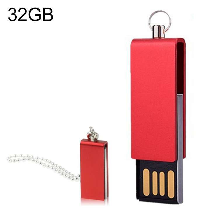 Mini Rotatable USB Flash Disk (32GB), Red(Red)