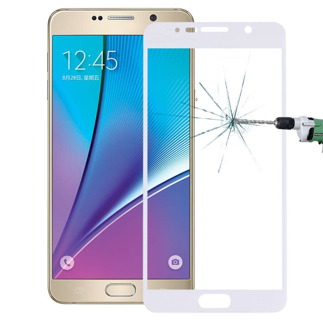 For Galaxy Note 5 / N920 0.26mm 9H Surface Hardness Explosion-proof Silk-screen Tempered Glass Full