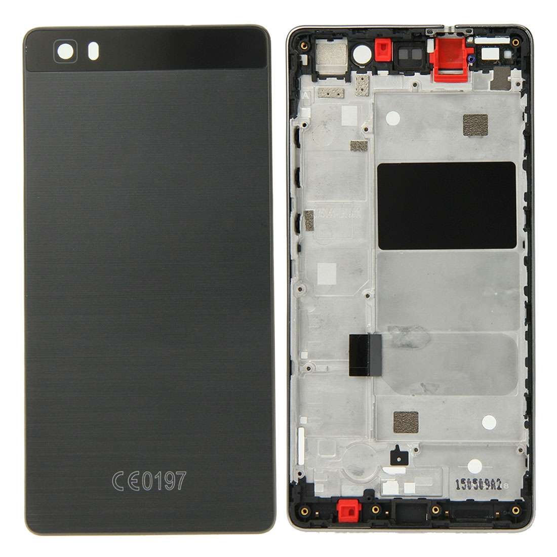 For Huawei P8 Lite Full Housing Cover (Front Housing LCD Frame Bezel Plate + Battery Back Cover)(Bla