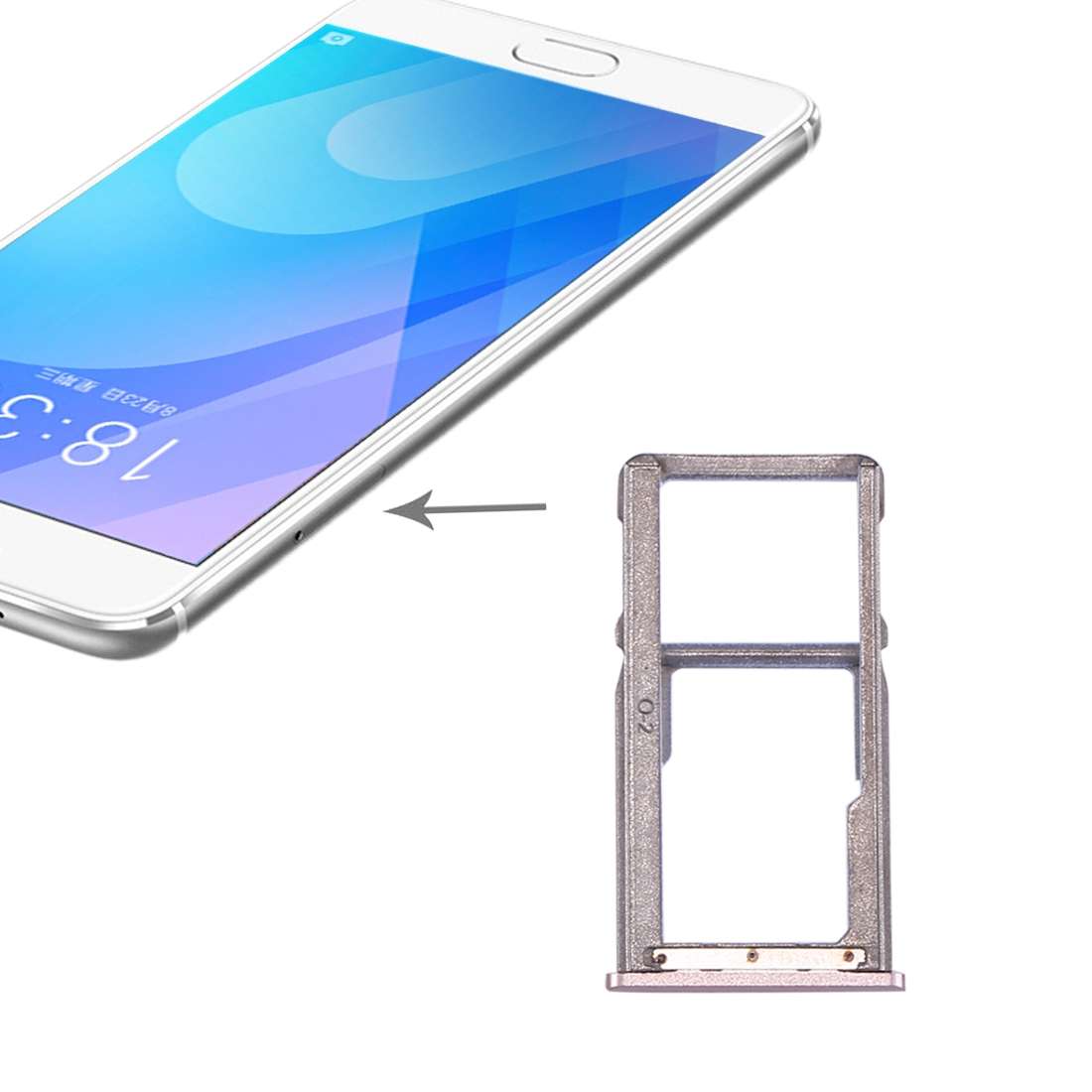 For Meizu M6 Note SIM Card Tray (Black)