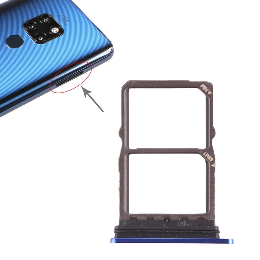 2 x SIM Card Tray for Huawei Mate 20 (Black)