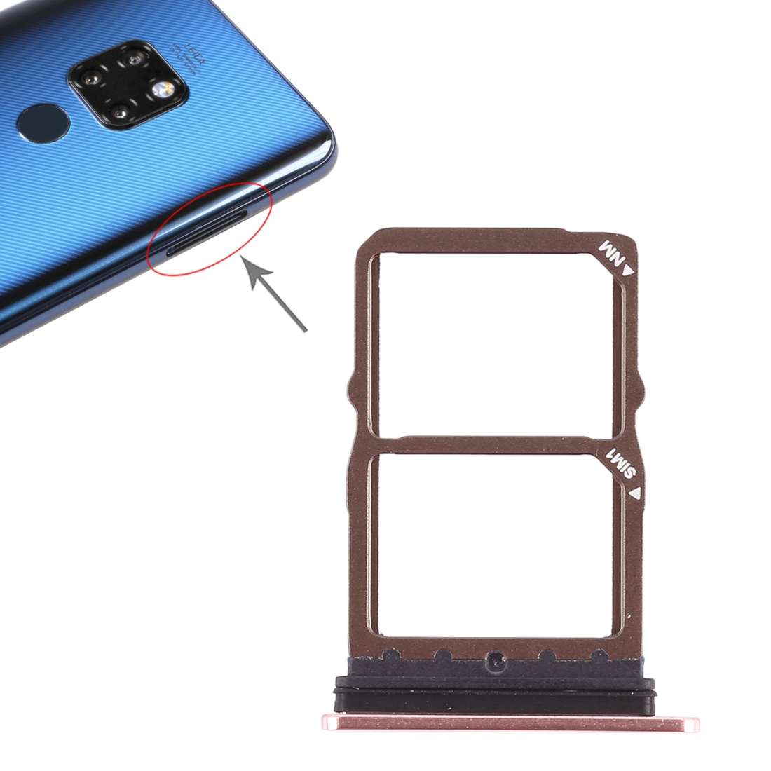 2 x SIM Card Tray for Huawei Mate 20 (Black)