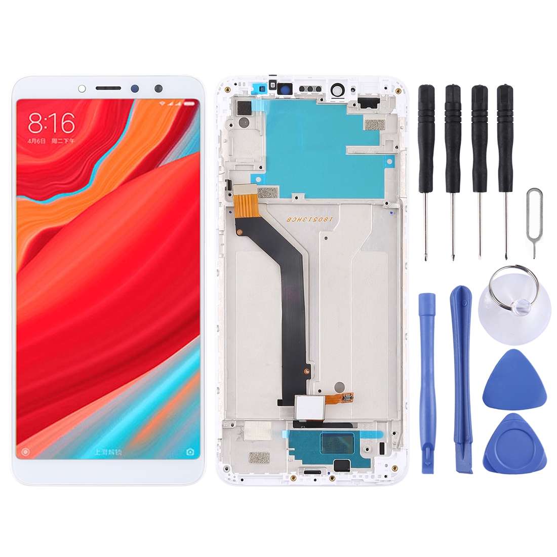 TFT LCD Screen for Xiaomi Redmi S2 / Y2 Digitizer Full Assembly with Frame(Black)