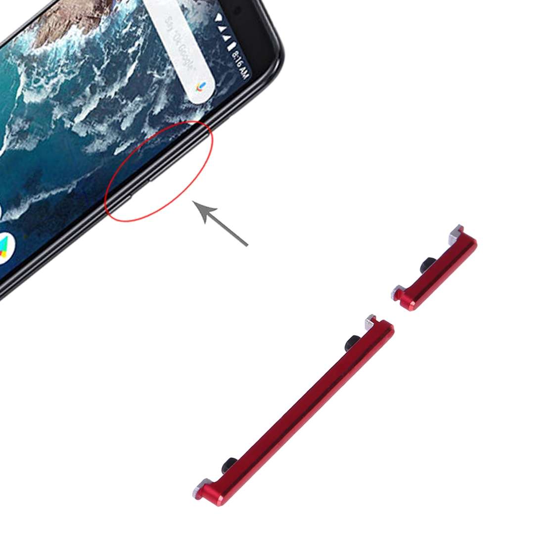 Power Button and Volume Control Button for Xiaomi Mi 6X / A2(Black)