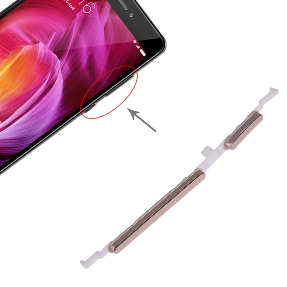 Power Button and Volume Control Button for Xiaomi Redmi Note 4(Black)