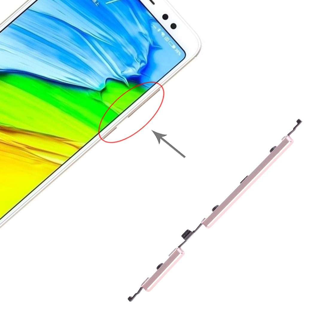 Power Button and Volume Control Button for Xiaomi Redmi Note 5 / Redmi Note 5 Pro(Black)