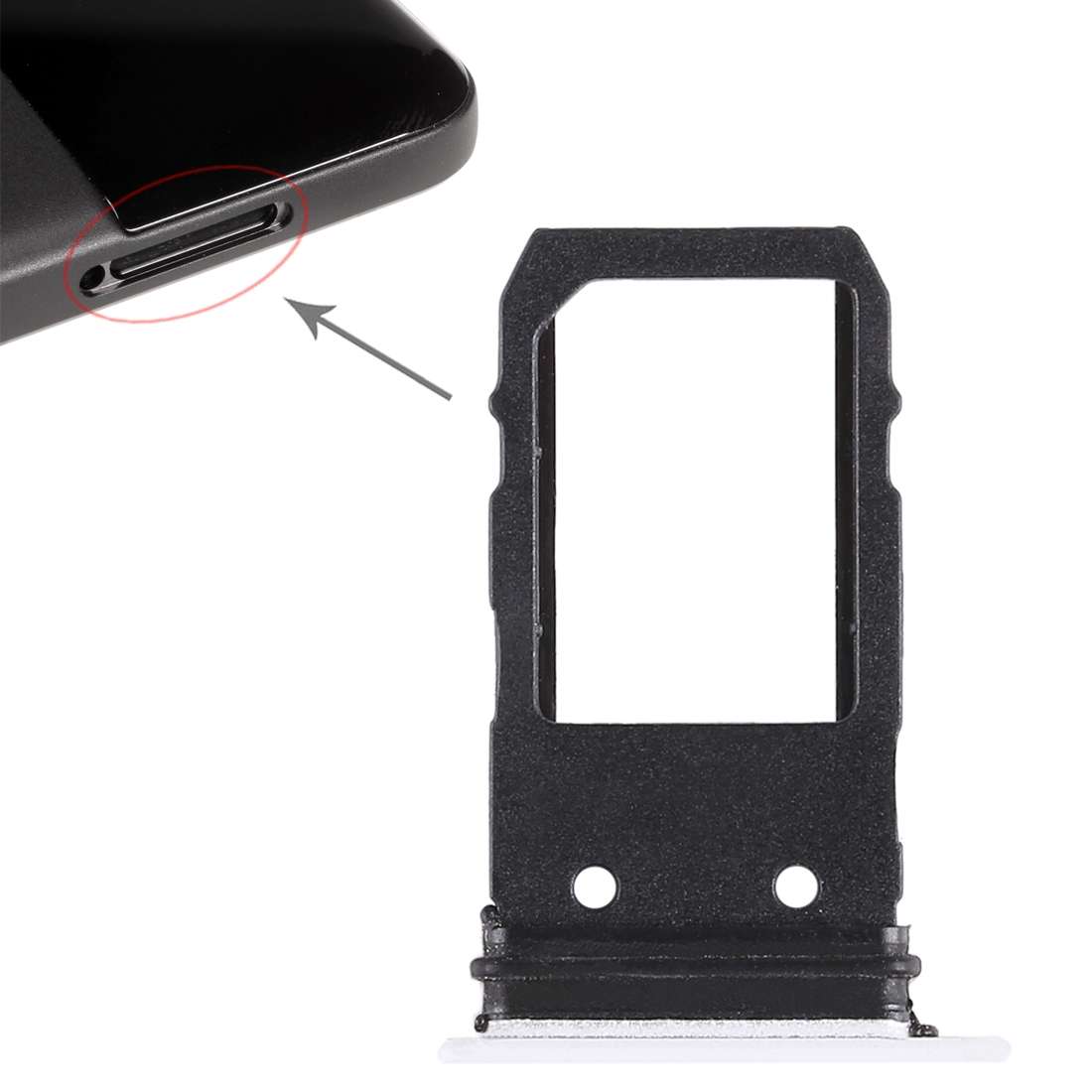 SIM Card Tray for Google Pixel 2(Black)