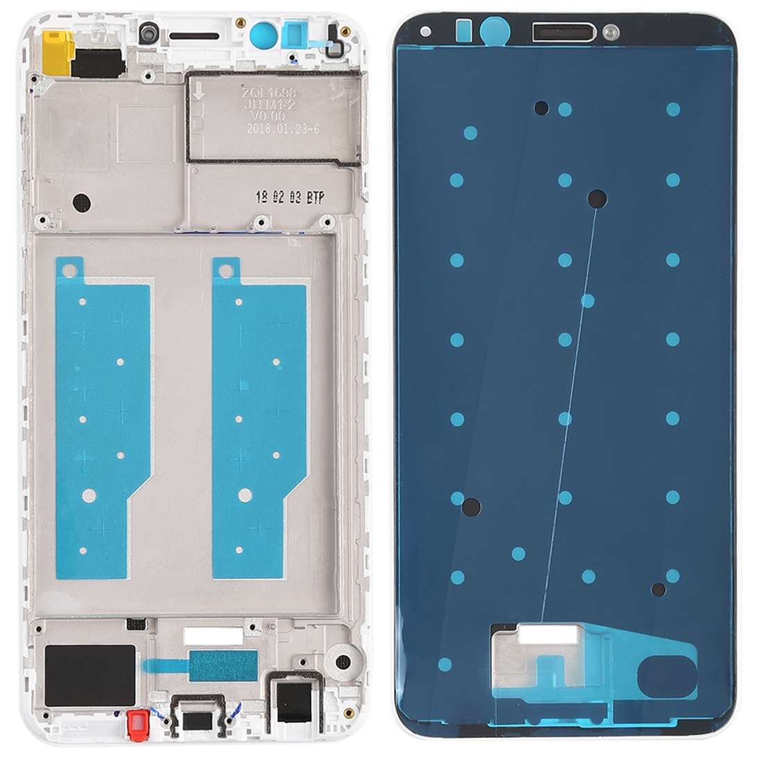 Front Housing LCD Frame Bezel for Huawei Honor Play 7C(Black)