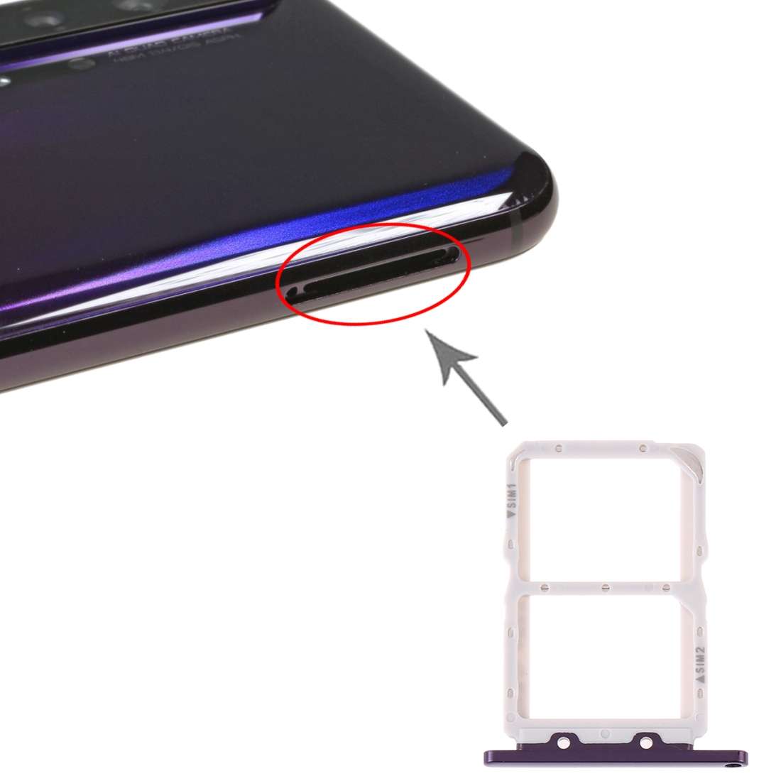 SIM Card Tray + SIM Card Tray for Huawei Honor 20 Pro (Green)