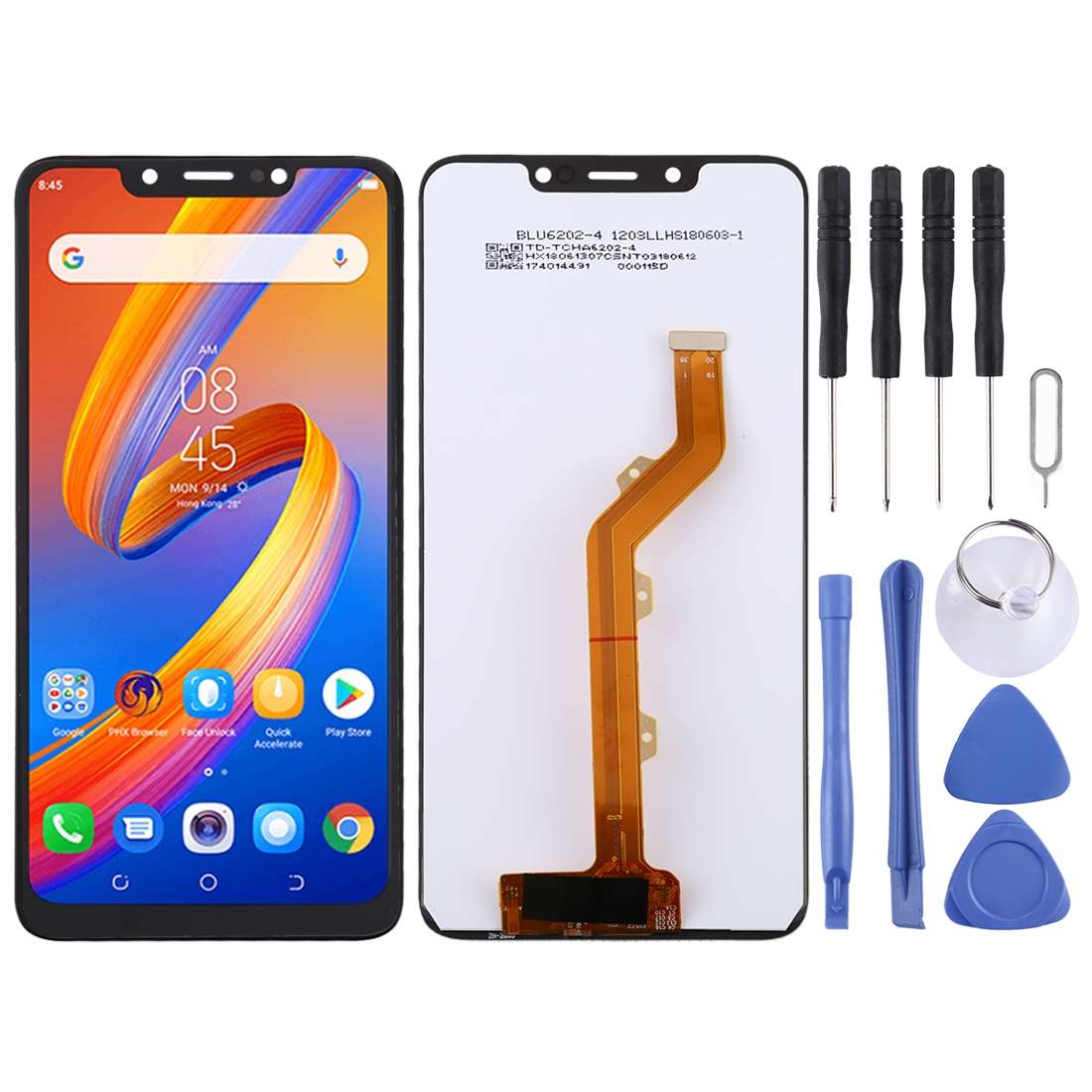 TFT LCD Screen for Tecno Spark 3 KB7 with Digitizer Full Assembly (Black)