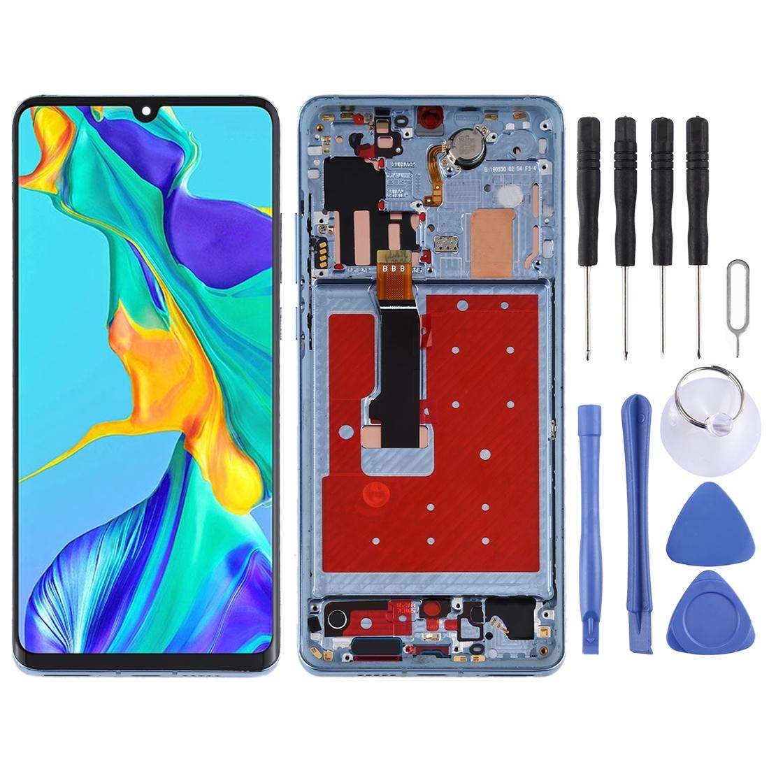 Original OLED LCD Screen for Huawei P30 Pro Digitizer Full Assembly with Frame(Black)