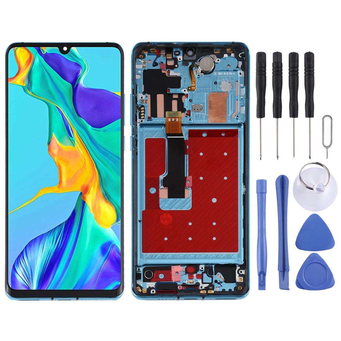 Original OLED LCD Screen for Huawei P30 Pro Digitizer Full Assembly with Frame(Black)