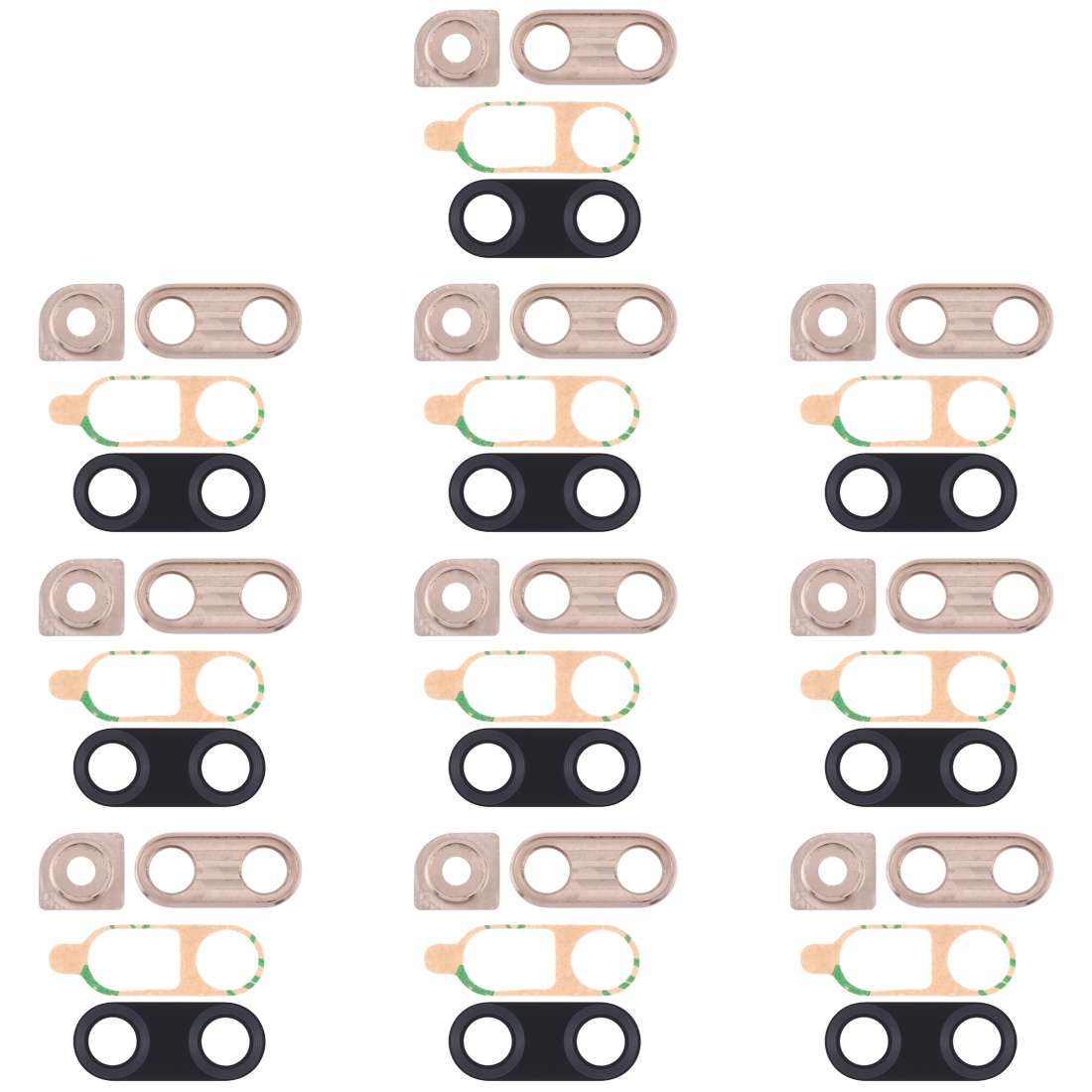 For Huawei Nova 4 10pcs Camera Lens Cover (Gold)